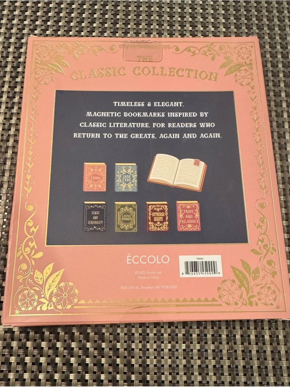 Jane Austen Brontë Sisters and Classic Collection Magnetic Bookmarks Set of 6